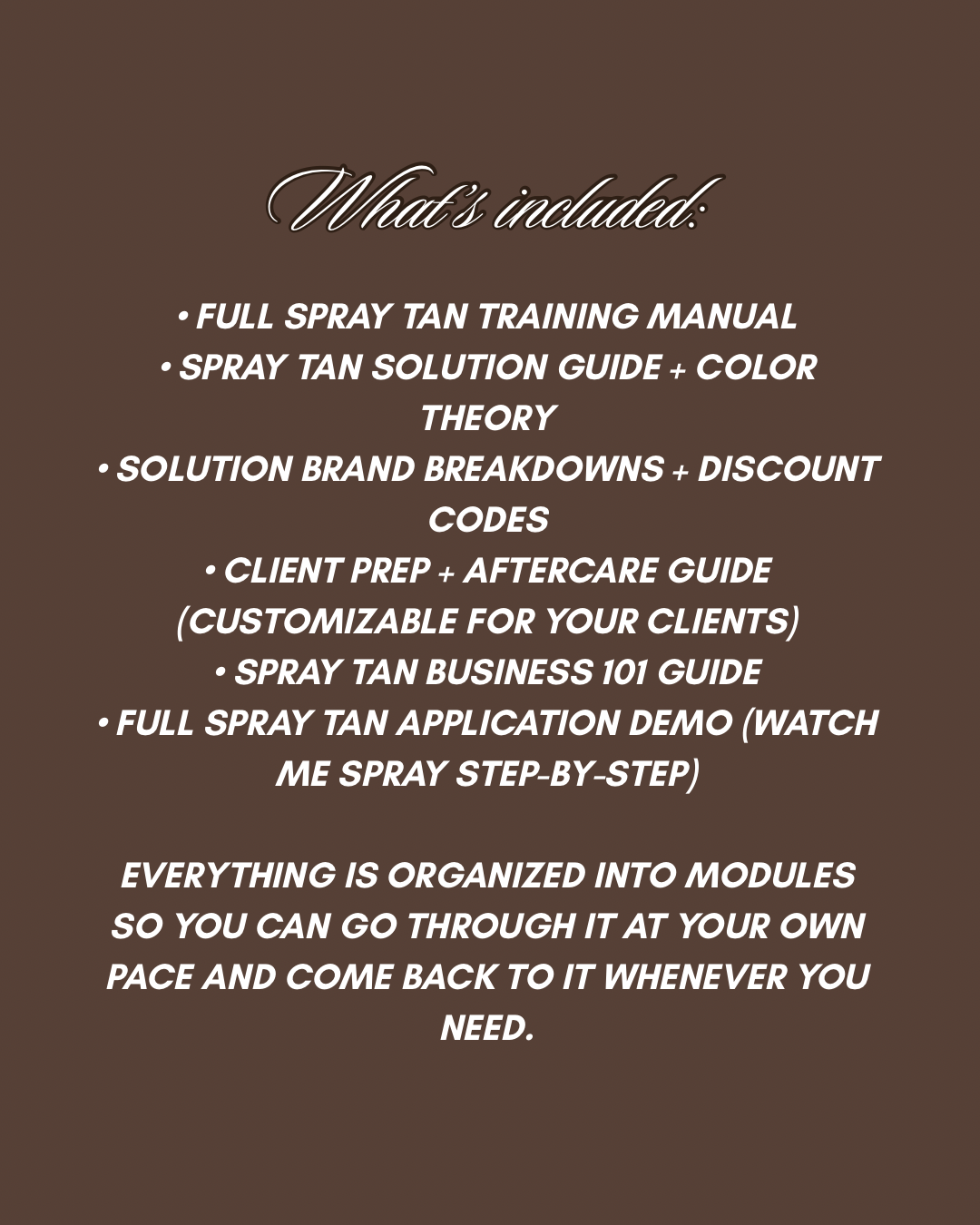 The KRB Self-Paced Spray Tan Artist Course