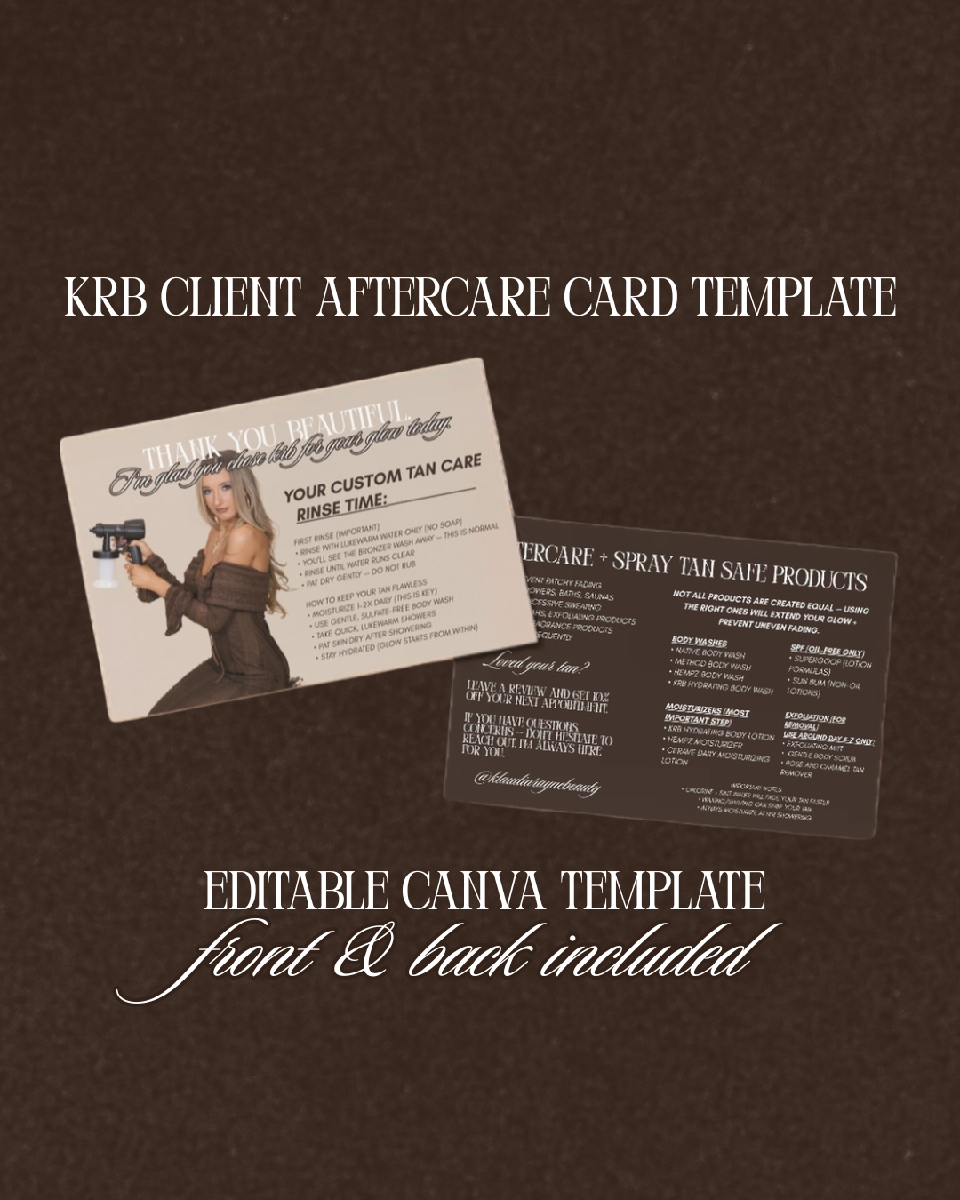 KRB Client Aftercare Card Template