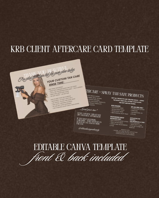 KRB Client Aftercare Card Template